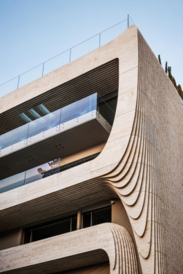 Detail einer moderenen Fassade 