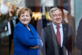 Angela Merkel, António Guterres im Bundeskanzleramt 