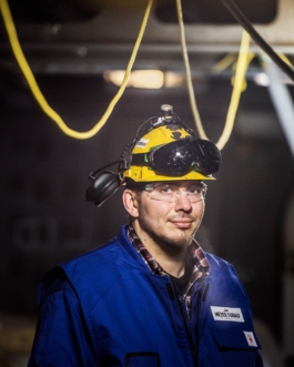 Portrait eines Werftarbeiters 